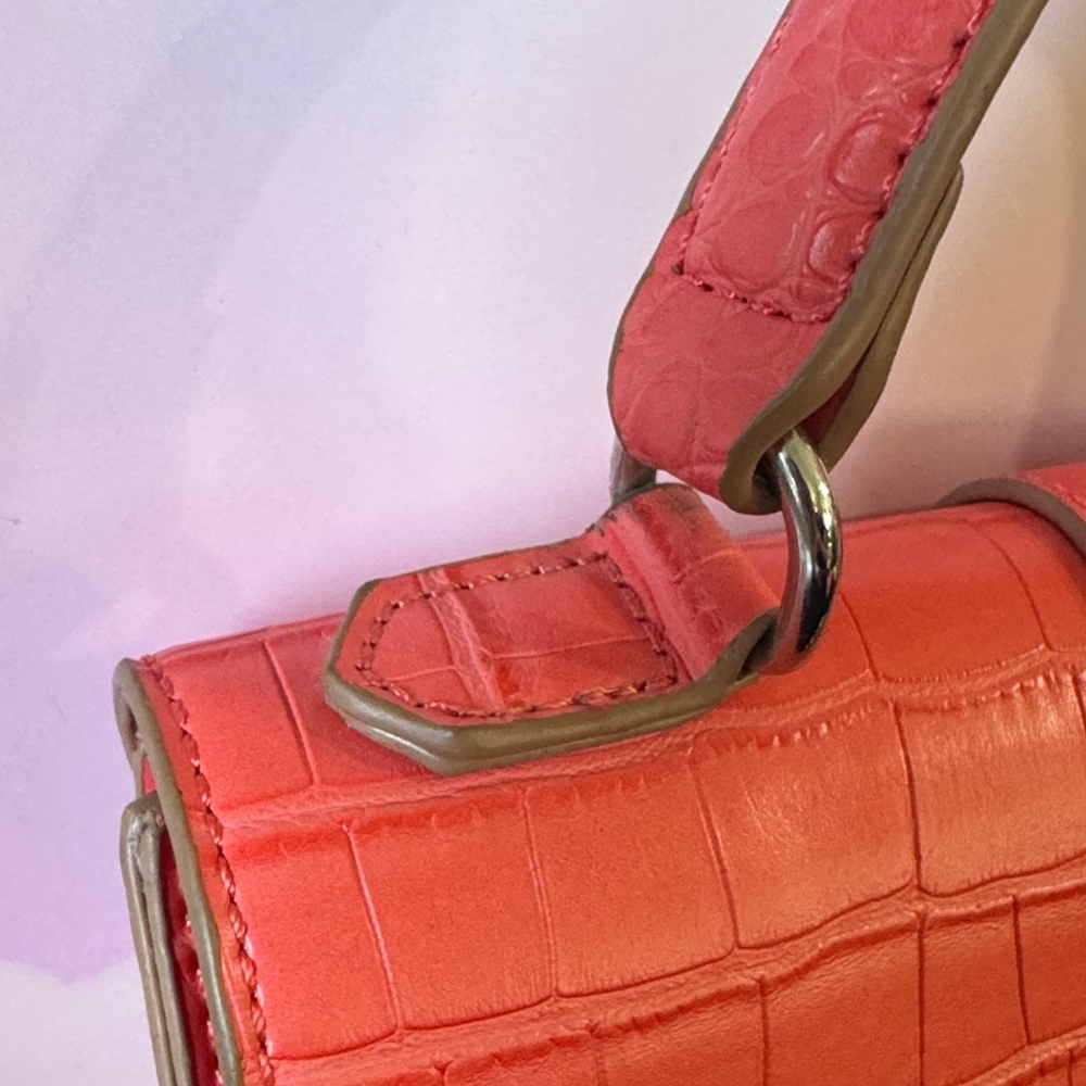 Elegant Coral Anne Klein Small Top Handle Satchel - Picture 5 of 16